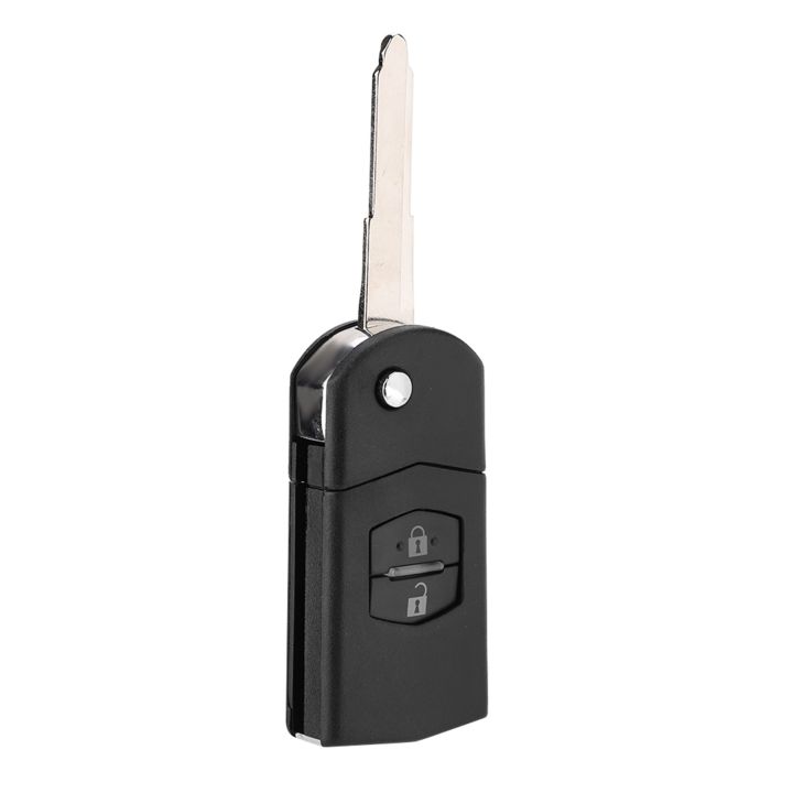 3 Button Flip Key Shell For Mazda 2 3 5 6 RX8 MX-5 – Includes Battery, Screwdriver & Key Ring (Uncut Blade)