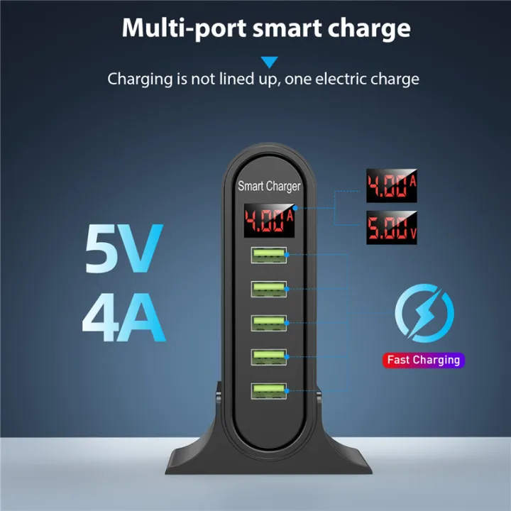 USLION%205%20Port%20USB%20Charger%20HUB%20Multi%20USB%20Charging%20Station%20Dock%20Desktop%20Wall%20Home%20LED%20Display%20Universal%20New%20Chargers%20EU%20US%20UK%20Plug%20-%20Image%204