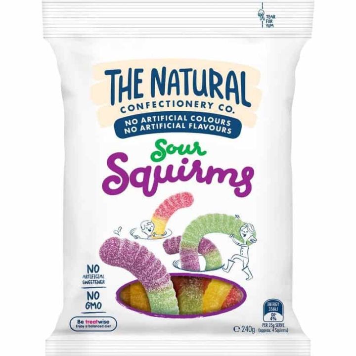 A tasty soft gummy candy With a coating of sour sugar A wonderful combination of tastes and textures Enjoy the yummy