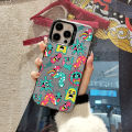 Fun Cartoon Picture Frosted Double-Layer Color Silver Phone Case Suitable for iPhone 15 Pro Max 14 13 12 Pro 11 Protective Case.