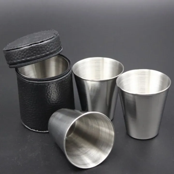 4%20Pcs%20%20Polished%2070ML%20Mini%20Stainless%20Steel%20SGlass%20Cup%20Drinking%20Glasses%20With%20Leather%20Cover%20Bag%20%20Portable%20Set%20-%20Image%203
