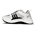 New Best Collection 2025 Comfortable Stylish & Fashionable Sports Look, Lace Up, Slip-on & Pull-on, Light Weight - White and Black Color Combination Sneaker For Men - Perfect For Any Occasion. 