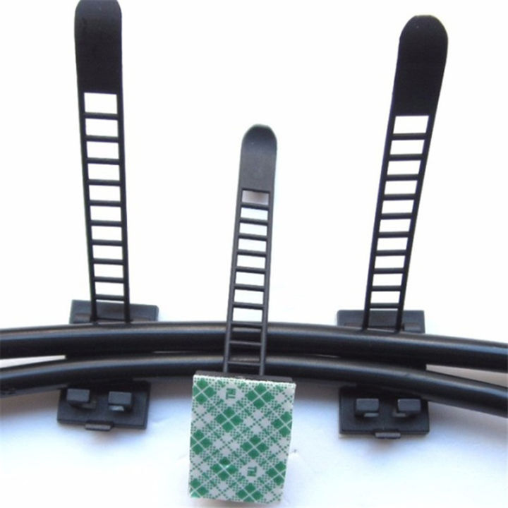 20Pcs%20Black%20Sticky%20Adjustable%20Wire%20Ties%20Cable%20Clips%20Clamp%20Plastic%20Self%20Adhesive%20Cable%20Ties%20Fix%20Holder%20Clips%20-%20Image%207