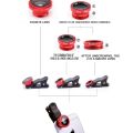 3 in 1 Wide Angle Fisheye Lens and Clip Macro Camera Sets For Mobile Phone Super Wide-Angle + Macro Ultra HD Generic Camera Lens.