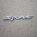 3D Metal Chrome Silver Auto Car Trunk Racing Sport Word Letter Logo Car Stickers Emblem - Bike Stickers.