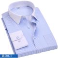 Men's Long-Sleeved Shirt White Collar Blue Striped Business Formal Wear Bank Work Clothes Work Work Clothes Non-Ironing Shirt Men's Long-Sleeved Shirt. 
