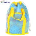 Children Mesh Beach Tote Large Capacity Quick Dry Beach Bag with Drawstring Closure Perfect for Baby Toys Seashells Travel Toiletries Portable Durable Mesh Handbag with Drainage for Shower for Kids.