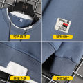Sweatshirt boys autumn and winter new trendy ins trend hoodless round neck pullover long sleeve t-shirt two loose tops. 