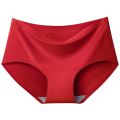 ICE SILK Seamless Soft Comfortable Panties Women's Underwear - Red Color. 