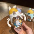 Cute Cartoon Animal Children Cup For Outdoor Travel School Leakproof Choking Proof Baby Feeding Cups With Straws Portable Baby Water Bottle 280ml.
