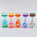 Double Color Sand Hourglasses Liquid Anxiety Relief Liquid Motion Bubble Timer.