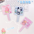 Cartoon original handheld makeup mirror, portable cute handle type high-definition small mirror, portable square make-up students.
