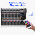 CT-120S Channel USB Mixing Console bluetooth Live Studio Audio Mixer Amplifier Mixing Console 20Hz-30KHz For DJ Stage Music Appreciation. 