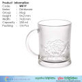 250 ml Crystal Clear Glass Rose Printed Tea/Coffee Mug OLiLA W019 Or Nasir 79M. 