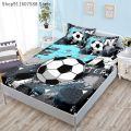 Football Sports Mattress Protector Soccer Bedding Elastic Fitted Sheet Kids Bed Cover Twin Full King Size.