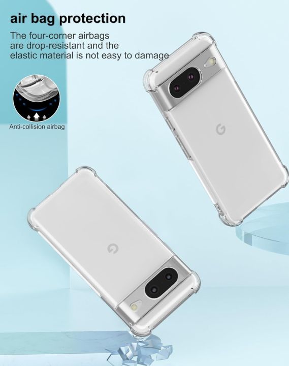 Google%20Pixel%208%20TPU%20Back%20Cover%20Shockproof%20Silicone%20Bumper%20-%20Transparent%20-%20Image%204