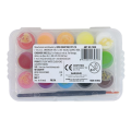 Doms Non-Toxic 15mm Water Colour Cake Set with Paint Brush and Plastic Case.