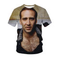 Funny design printing T-shirt actor Nicolas Cage 3D printed streetwear men women fashion oversized T shirt hiphop tees tops 6XL. 