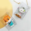 Acrylic Display Box Transparent Single Doll Model Storage Display Box Matt Dust-Proof Hand-Made PVC Transparent Mini Bag With Chain Or Keychain 3D Doll Bag. 