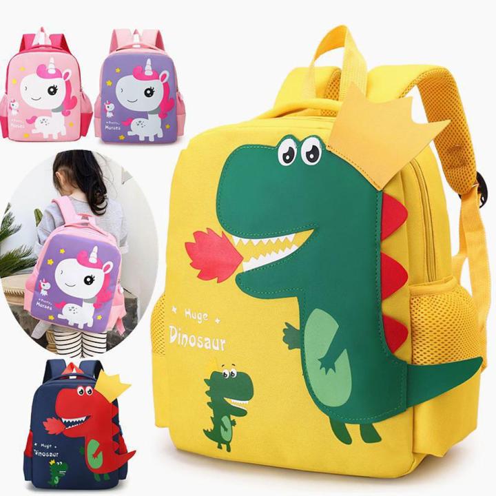Kindergarten Backpack Boys and Girls Advanced, Intermediate and Elementary Classes Baby3-6Years Old5Cute Boy Dinosaur Children Super Light Backpack