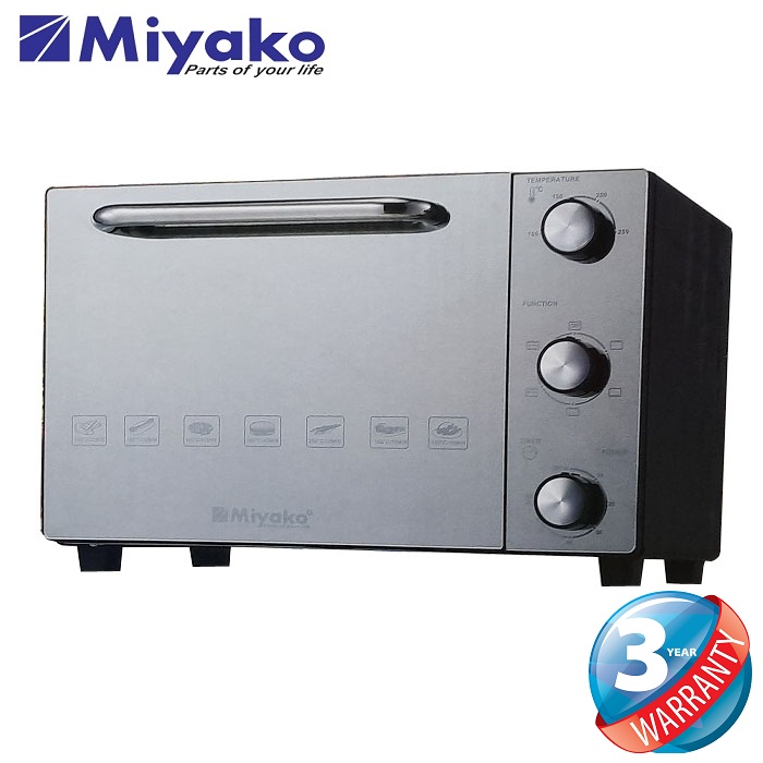 Miyako 25Liters Double Vitro Glass Multifunction Electric Oven MT-25DBL