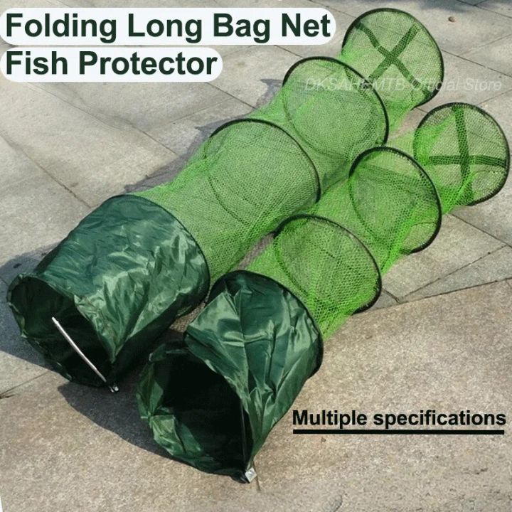 Fishing Net Folding Telescoping Quick-drying Nylon Mesh Fishing Basket Dip Nets Fyke Net Shrimp Cage Outdoor Fishing Tackle Gear