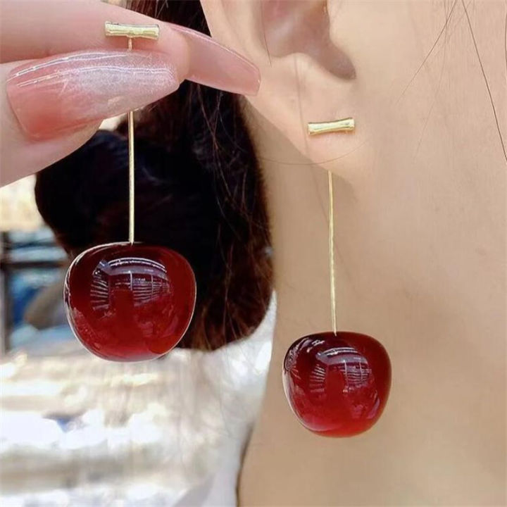 Premium%20Earrings%20With%20Cherry%20Fruit%20Cherry%20Earrings%20GJCUTE%20-%20Image%202