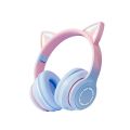 Luminous bluetooth headset cxt-09 gradient cat ears high value online class call game headset gifts.