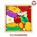 Wooden Puzzle Toy Entertainment Cartoon Pattern Fun Preschool Toddler Building Blocks Jigsaw Board. 