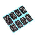 Puzzle Toy Nine Chain 24 Piece Complete Set for Elementary School and Childrens Intelligence Iron Ring Buckle. 