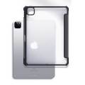 Xundd Leather Case For Apple iPad Pro 12.9 (2018-2020-2021) 12.9 inch Case Shockproof Transparent Trifold Light Anti-impact Magnetic Leather Tablet Cover (Black).