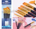 Giorgione 7 pcs Nylon Watercolor Brush Set, Flat Paint Brush for Oil, Watercolor, Painting, Pincel Para Pintura Art Supplies.