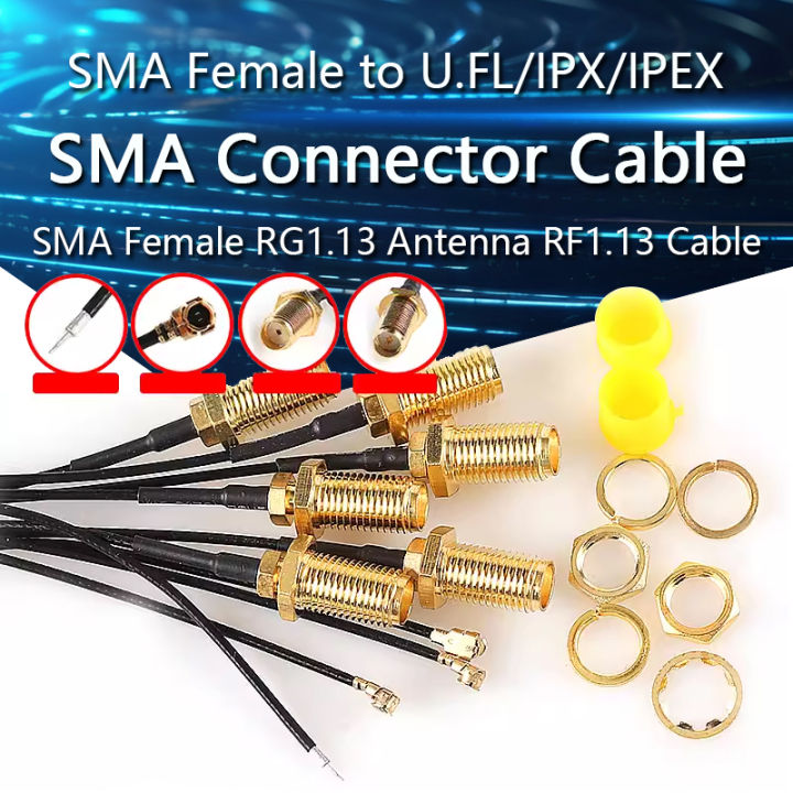 SMA Connector Cable to UFL/U.FL/IPX/IPEX UFL to SMA RGl 1.13 Antenna RF1.13 Cable Assembly RP-SMA-K RF1.13 Cable