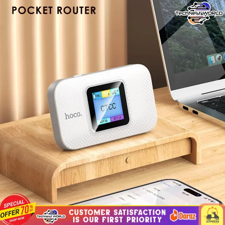 DQ12 Mobile Portable WiFi Router | 10-Hour Battery | Connects 6 Users ...
