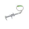 Movable Metal Vernier Scale Keyring Mini Slide Calipers Keychain Key Ring Key Holder. 