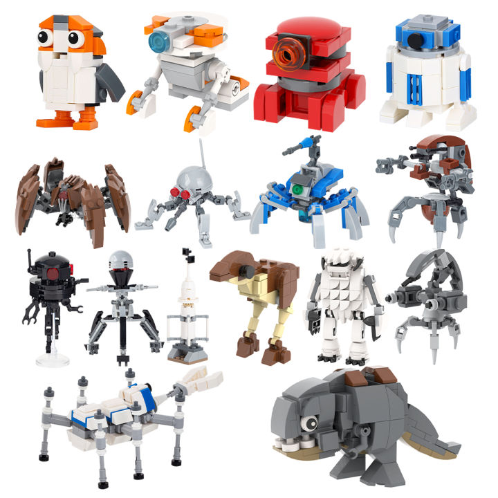 MOC Alien Droid Robot Space War Sci-Fi Movie Figure Animal Building Blocks Festival Christmas Gift Toys For Children Brick Medol KankongAgu