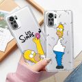Homer Jay The Simpsons Cool Phone Case For Xiaomi Redmi Note 11 Pro 9C 12 5G 9A 12S K40 13 Pro 10 9 11S Transparent Funda Cover.