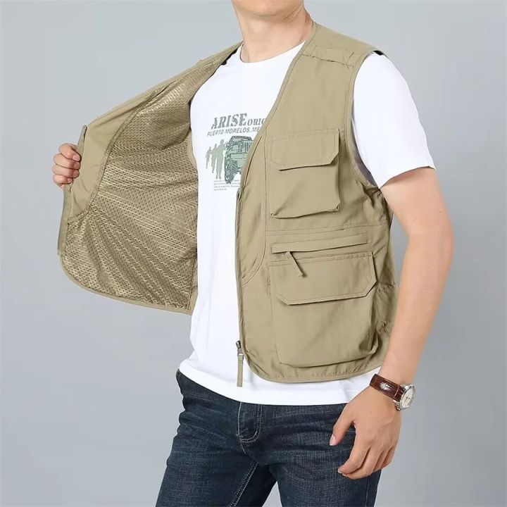 Outdoor%20Vest%20Men's%20Multi-Pocket%20Loose%20Workwear%20Sleeveless%20Jacket%20Men%20Climbing%20Hiking%20Fishing%20Cargo%20Tool%20Waistcoat%20Oversize%206XL%20-%20Image%203