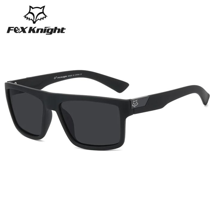 Fox knight new Outdoor sports square sunglasses women men 2023 high quality aesthetic cycling glasses retro mirror shades uv400
