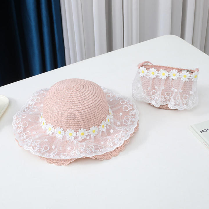 Straw Material Kids Beach Set Stylish Adjustable Size Piece