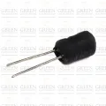 5pcs Radial Inductor 220uH Magnetic Core Ferrite Drum Core Choke Power Inductor Through Hole Lead For PCB Board Electronics Projects DIY. 