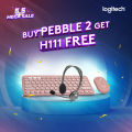 Logitech Pebble 2 Combo, Wireless Keyboard and Mouse, Quiet and Portable, Customisable, Logi Bolt, Bluetooth, Easy-Switch for Windows, macOS, iPadOS, Chrome. 