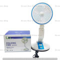 Multifunction Rechargeable Table fan Wall mount AC/DC Fan with LED Light. 
