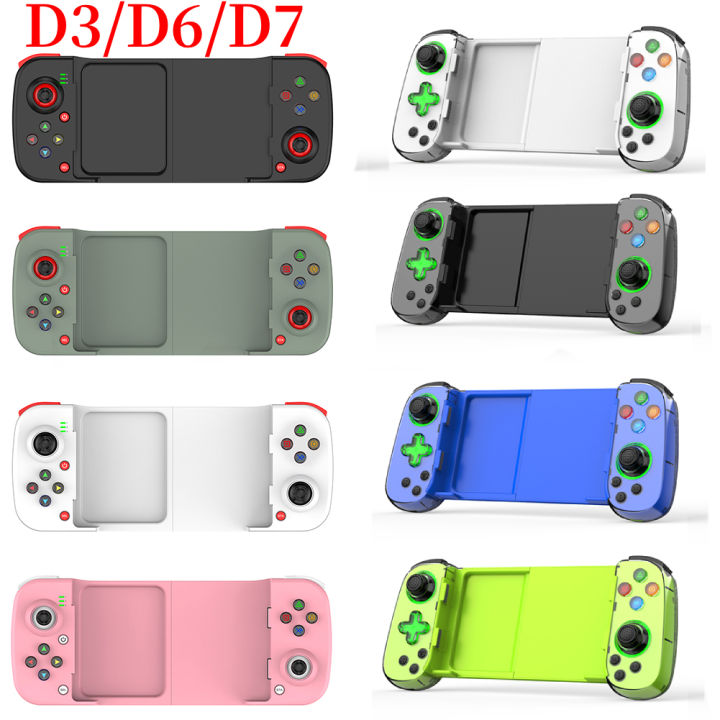 D3/D6/D7 Telescopic Mobile Phone Gamepad Bluetooth 5.0 Type-C Wireless Game Controller Joystick for PUBG for PS4 Switch PC