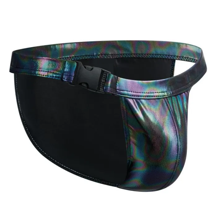 CLEVER-MENMODE%20MEN'S%20REFLECTIVE%20METALLIC%20LASER%20FAUX%20LEATHER%20SURF%20SWIMMING%20-%20Image%207