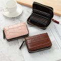 Men's card holder  Business Card Holder  Convenient storage Compact size  PU leather material  PU Leather Wallet Zipper closure  Women's card holder Zipper Wallet  for Office use  Business meetings  Travel accessory  Gift for professionals  Secure card. 