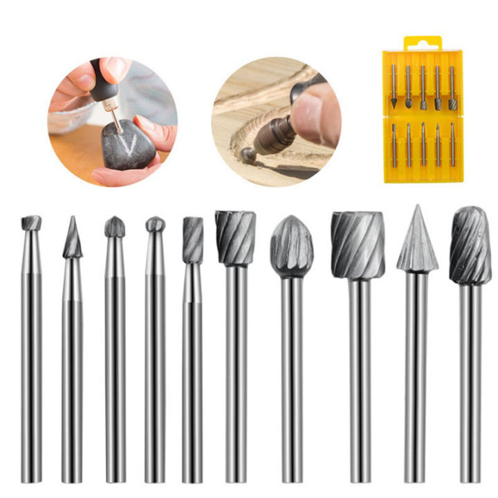 High Speed Wood working Drill Bits Rotary Files Mini Round HSS Burr Set Wood Fullhouse