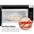 MICROWAVE FOOD COVER / Plate Cover Splatter Guard Non Stick Plastic Clear Dish Lid.