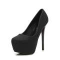 Autumn Round Headed Waterproof Platform Women's Shoes Super Hentian High Thin Heels Gold Pink Shining Sexy 913-63.