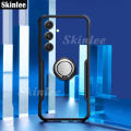 Phone Case for Samsung Galaxy A24 Back Cover Hard Clear Transparent Shockproof Handphone Cases Casing Hp for Samsung A24 4G Cover Cases Navigation Holder Ring Back Cover. 
